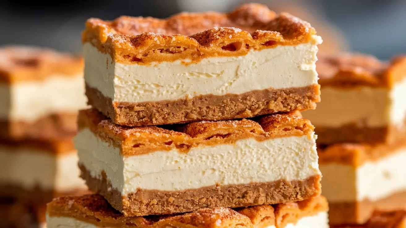 Indulge in the Best Churro Cheesecake: Master the Recipe at Home 1 stacked churro cheesecake bars