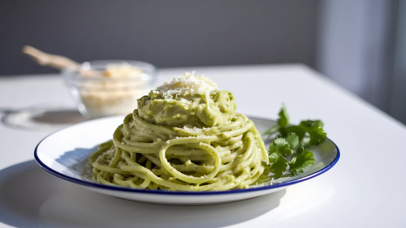 Green Spaghetti: The Ultimate Guide to a Delicious and Unique Dish 1 green spaghetti topped with creamy avocado sauce
