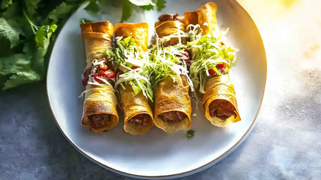 Crispy Homemade Rolled Tacos (Better Than Takeout!) 1 Taquitos (Rolled Tacos)