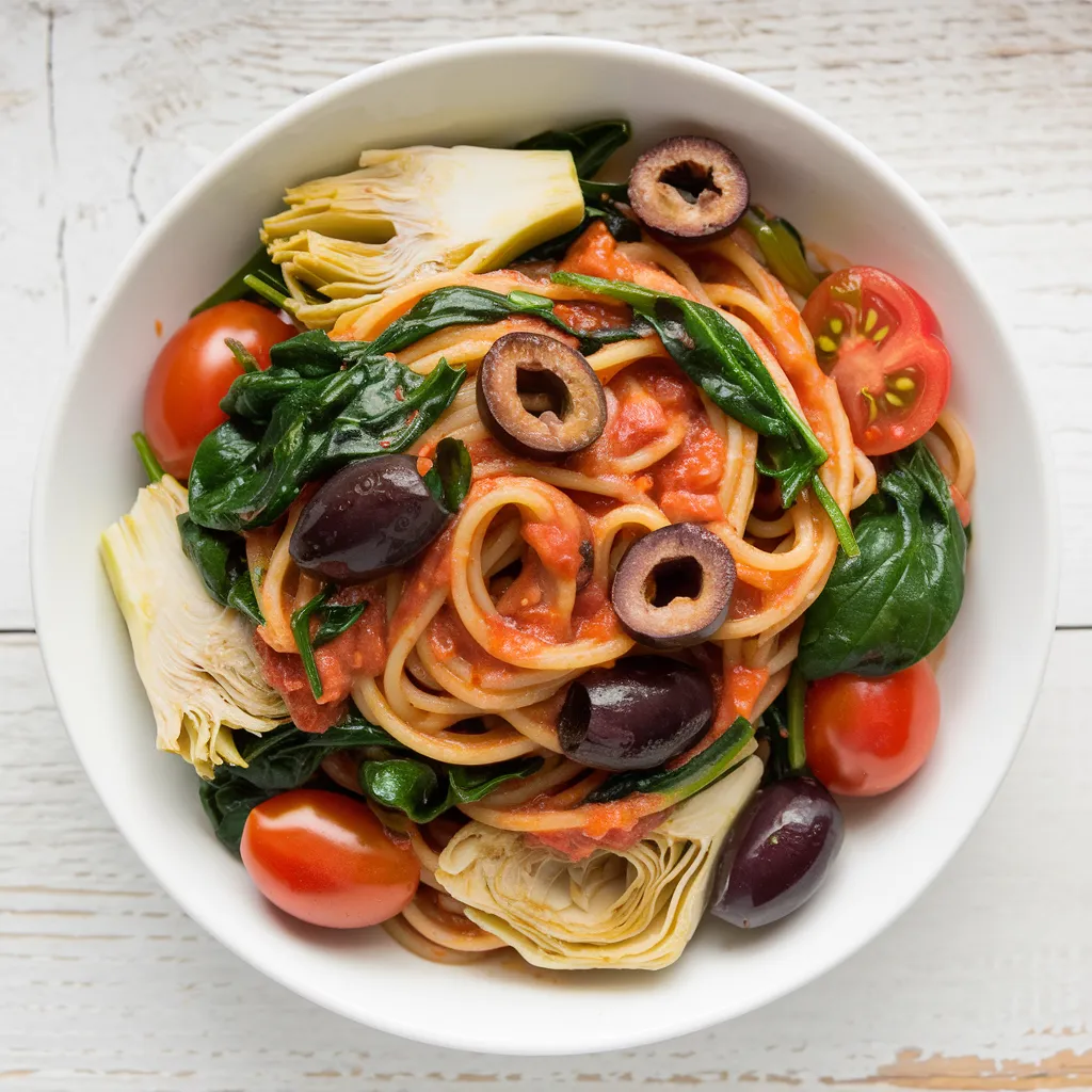 Exploring the World of Vegetarian Pasta Recipes 1 A Vegetarian Pasta Recipes bowl of Mediterranean-inspired spaghetti