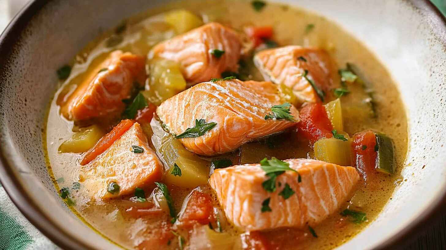 Salmon Stew Recipe: A Hearty Comfort Food You'll Love 1 A vibrant salmon stew