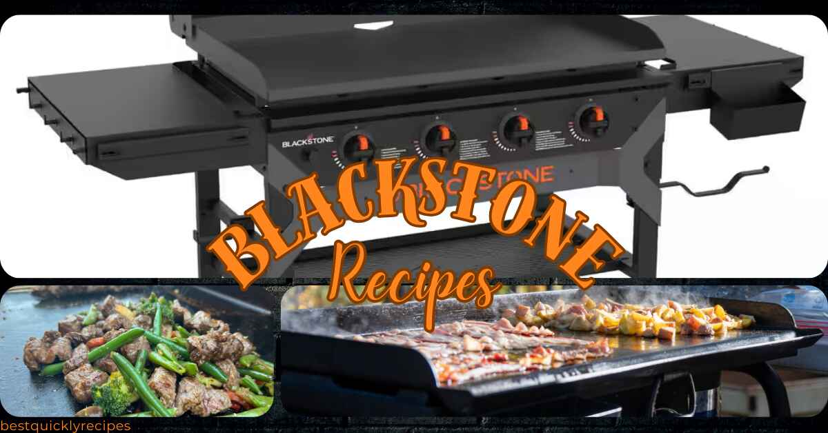 The Ultimate Guide to Blackstone Recipes: From New Orleans Kitchen to Your Backyard 1 Blackstone griddle with cooked vegetables and meat showing outdoor cooking recipes and meal preparation on flat top grill